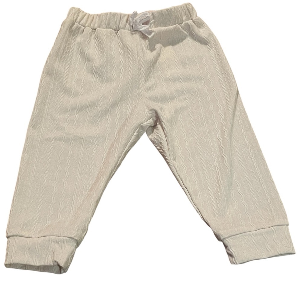 NWOT Baby Cream Pants Size 9-12 Months Elastic Waistband Unisex